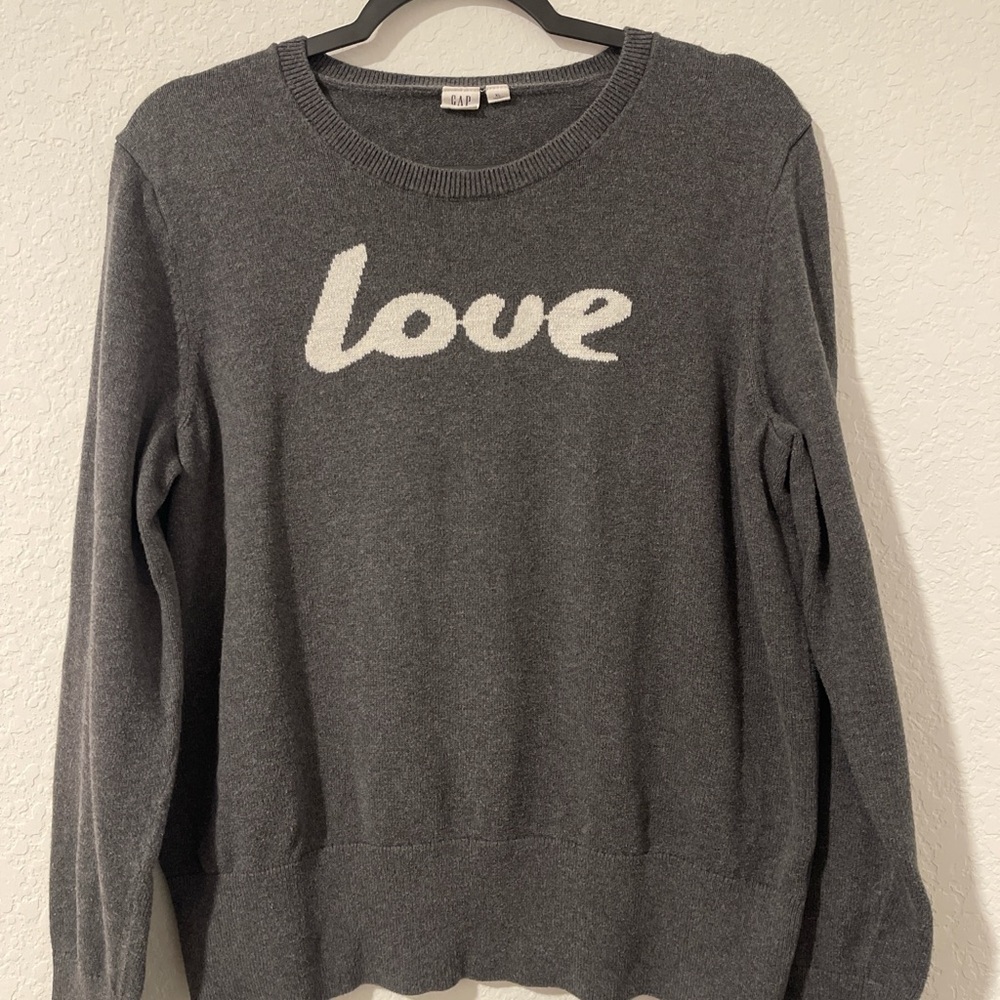 Gap Women's Grey Sweater with 'Love' Design - Picture 1 of 4